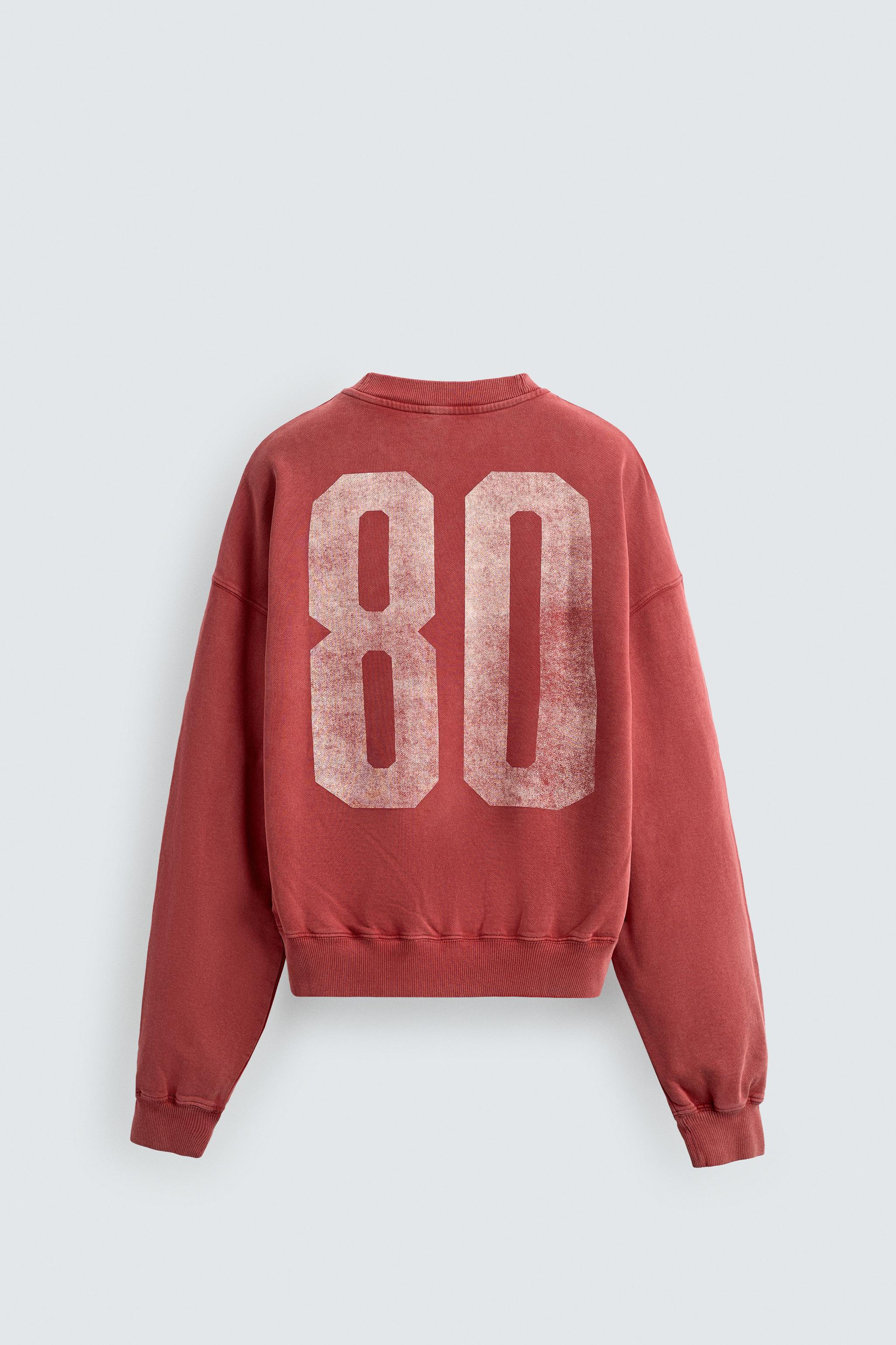 WASHED COMBINATION PRINT SWEATSHIRT